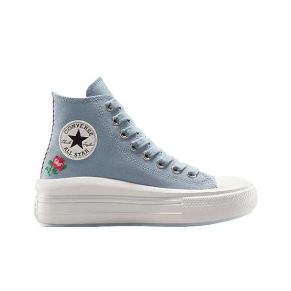Converse Women's Chuck Taylor All Star Move Platform High 'Cross Stitch Roses' Women's-1