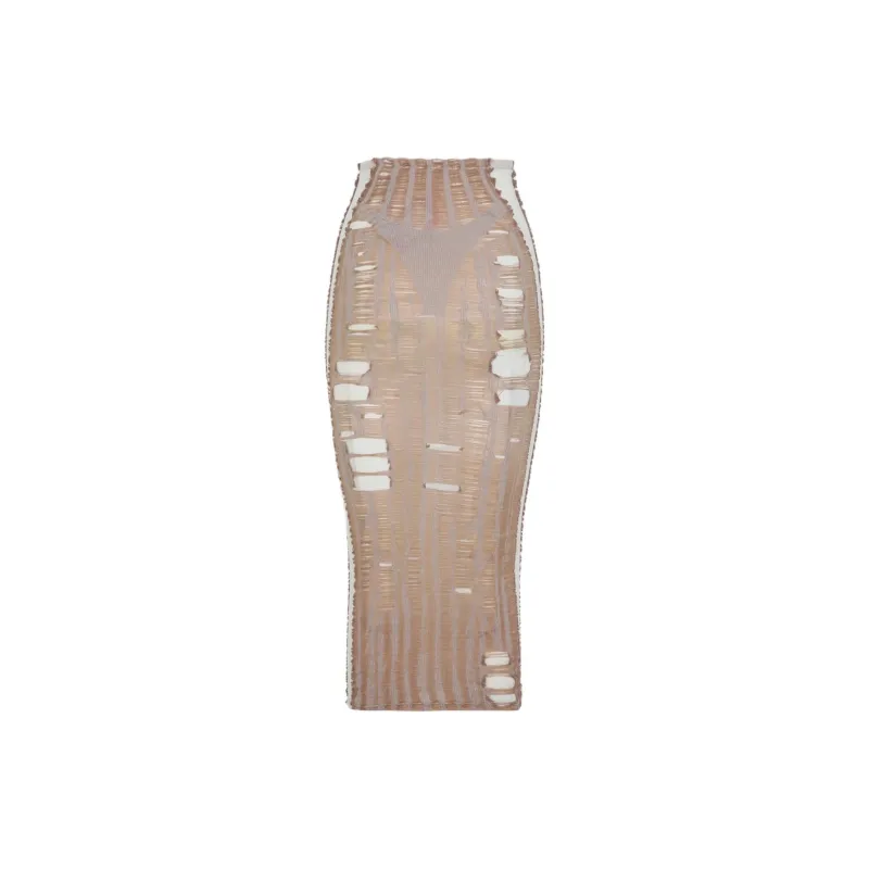 DIESEL M Calina Distressed Seamless Midi Skirt-1