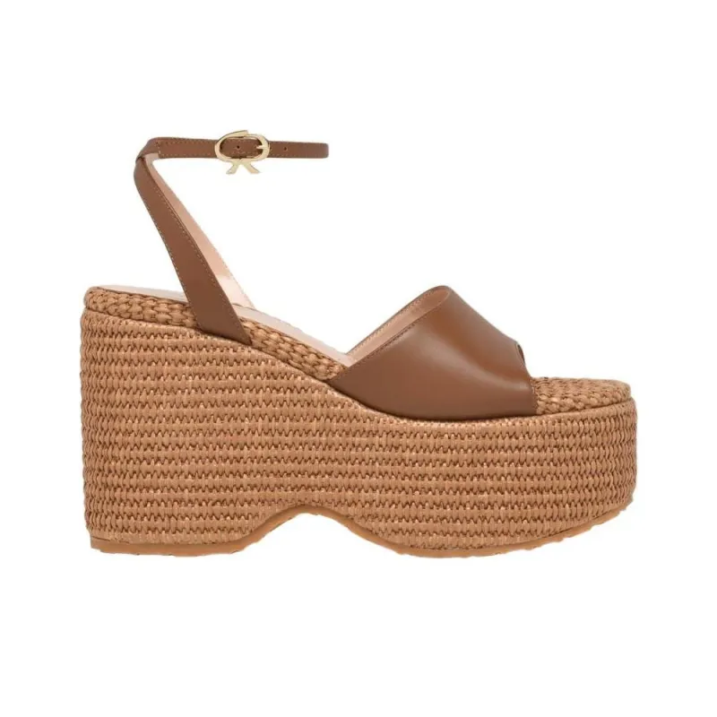 GIANVITO ROSSI Thalia Strap Sandals 4.5cm Women's Brown-1
