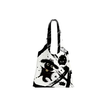 AOSONG Suede Tech Fabric Shoulder Bag Women's Ink Liquid Puppy Monk