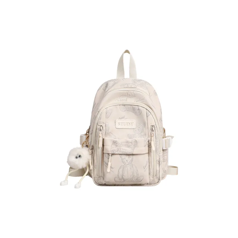 Kevin Cohen Fabric Backpack Tubas Women's Ecru-5