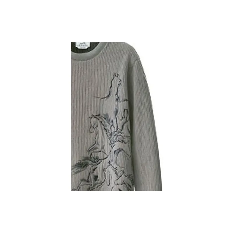 HERMES FW22 Sweatshirt Men's Gray-3