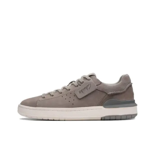Clarks Qilu Courtlite2 Run Slip-Resistant Low-Top Skateboard Shoes Men's Gray