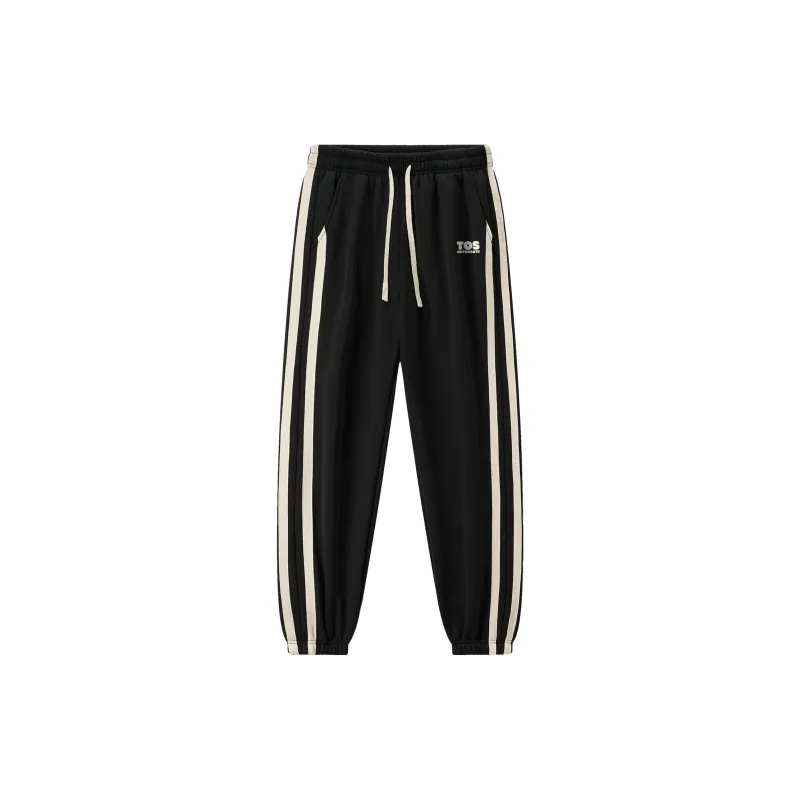 Small Columns Under The Sea Knitted Sweatpants Unisex Black-0