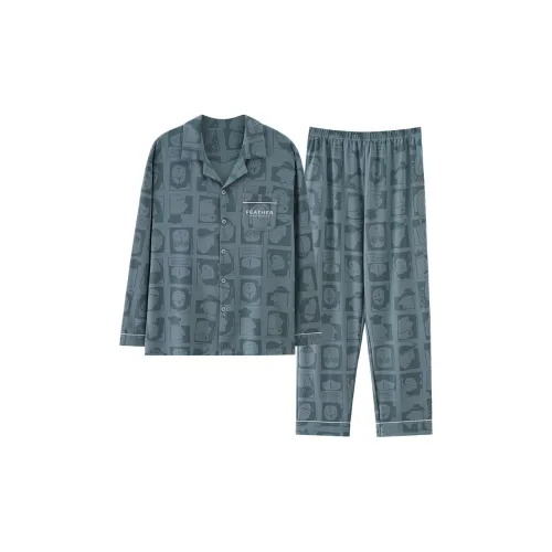 Pretty Lady Pajama Set Men's Peacock Green
