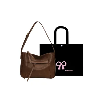 HACIN PU Shoulder Bag Regular Women's White/Black/Brown/Coffee