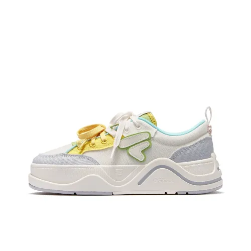 FILA FUSION 50 50 DX II CVS Abrasion Resistant Low Top Skateboard Shoes Women
s White Green
