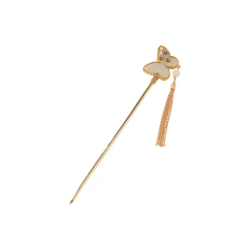 Royal Heaven's Choice Hetian Jade Hairpin Pale Greenish White Jade Unisex