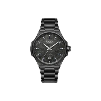 EBOHR Explorer Collection Mechanical Movement Stainless Steel Strap Watch Men's Watches Black Dial 21088218