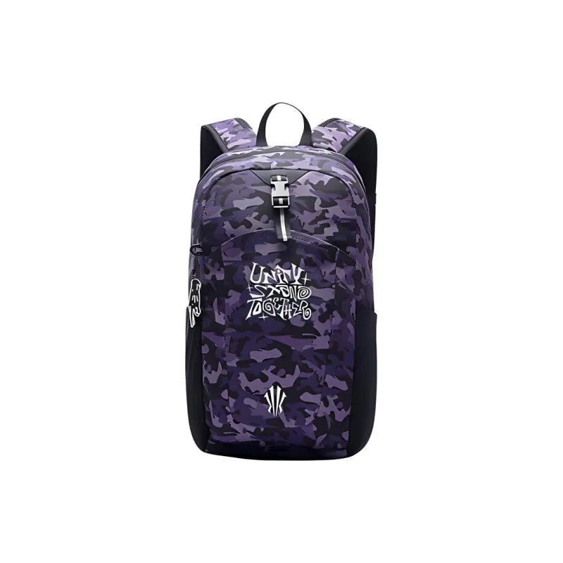 Anta Polyester Backpack Regular Unisex Camouflage Purple-1