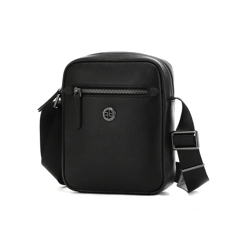 RED DRAGONFLY Cow Leather Crossbody Bag Regular Men's Black-1