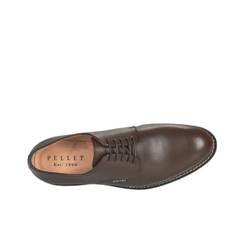 PELLET Dress Shoes Men Low Top Brown-4