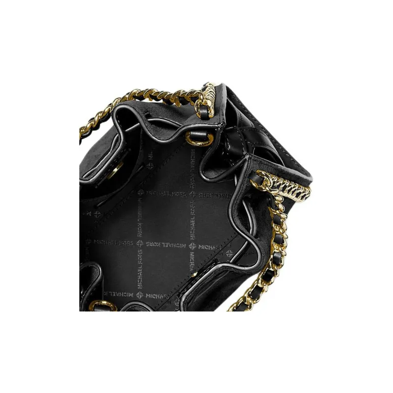 MICHAEL KORS Mina Suede Handbag, Shoulder Bag, Crossbody Bag Trumpets Women's Black-3