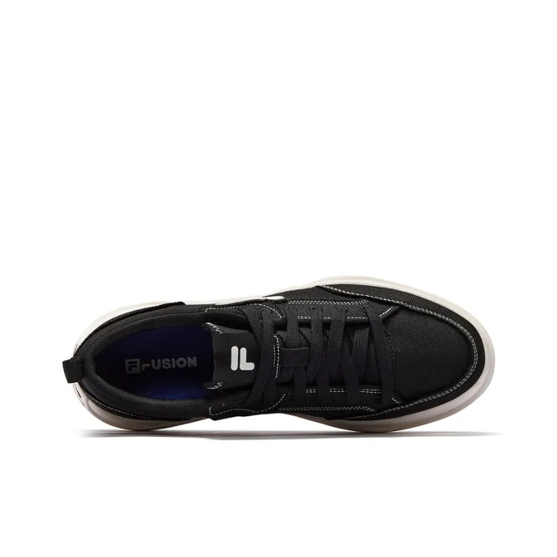 FILA FUSION 50-50 DX II CVS Abrasion-Resistant Low-Top Skateboard Shoes Men's Black White-2