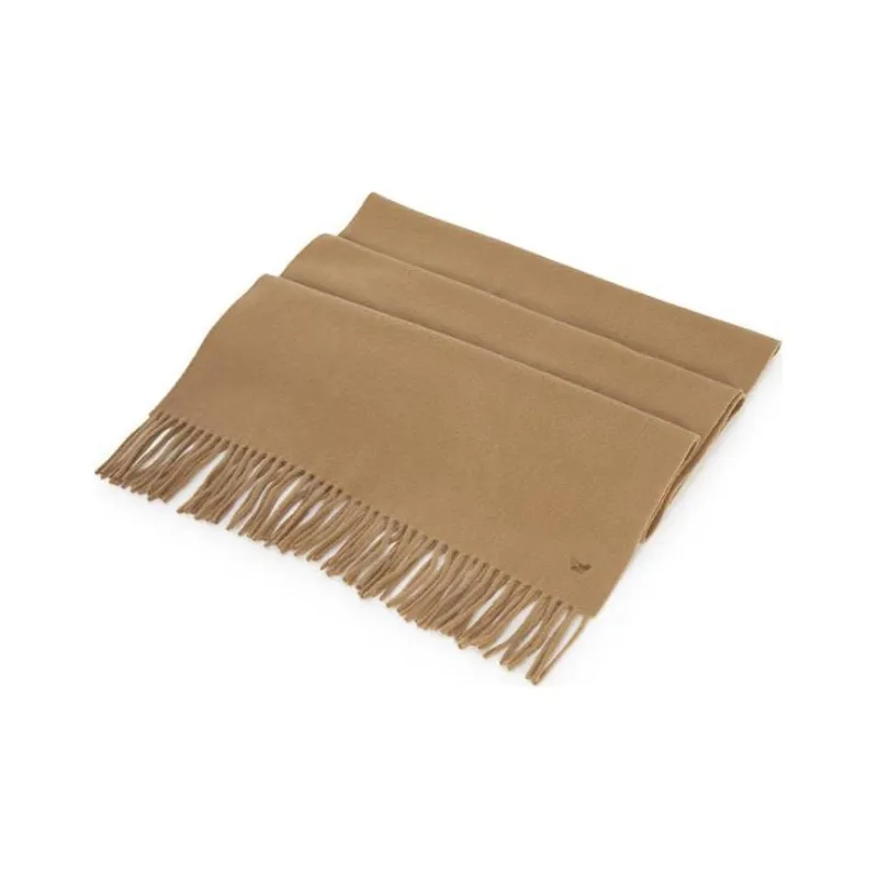 MaxMara Virgin Wool Knit Scarves Unisex Brown-1
