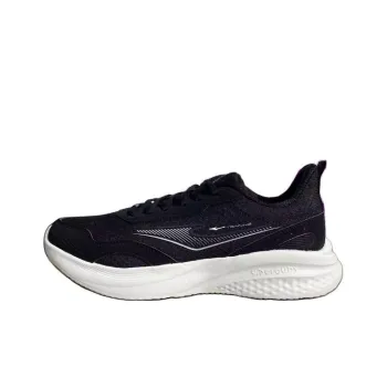 Erke Cushioning Wear Resistant Low Top Training Shoes Men's Black Silver