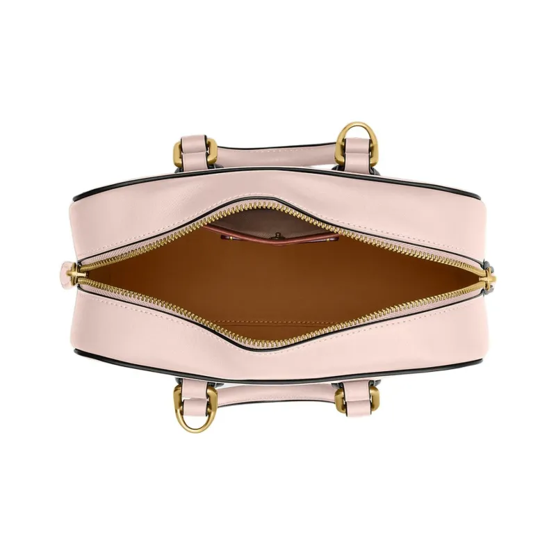 COACH Bowery Tanned Leather Shoulder Bag, Crossbody Bag, Handbag Medium Size Women's Pink-2