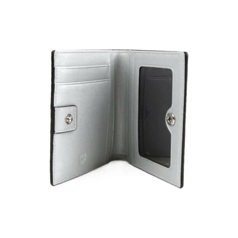 MCM Two Fold Flat Wallet Visetos Original Mini Berlin Silver-2