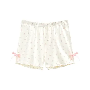 GUKOO Pajama Pants Women's Ecru