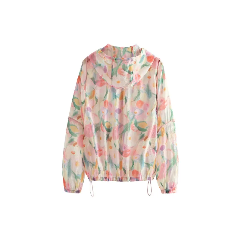 Cypress House Jackets & Coats Women's Pink Yellow Floral-1