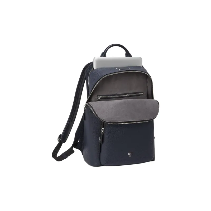 TUMI Leather Backpack Men's Dark Blue-2