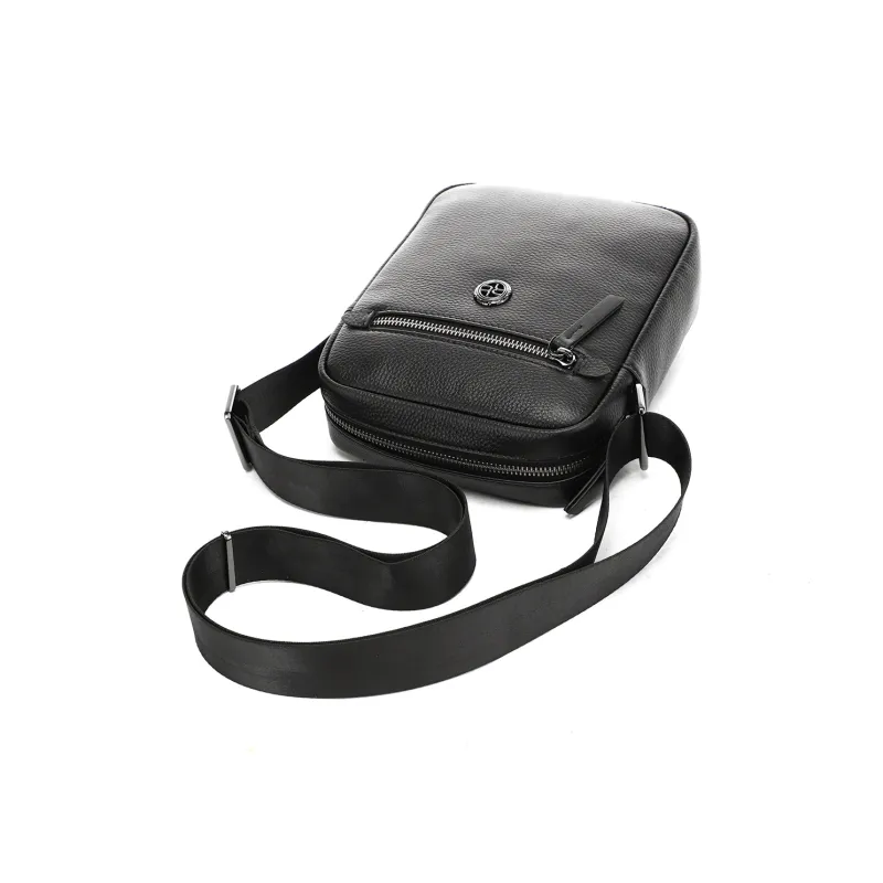 RED DRAGONFLY Cow Leather Crossbody Bag Regular Men's Black-4