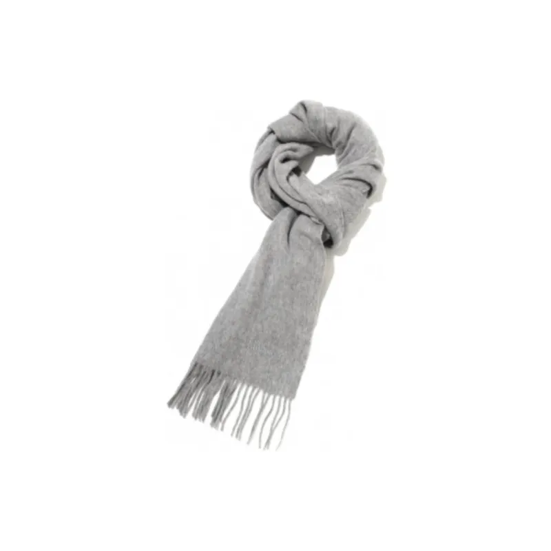 Mulberry Eco-Friendly Merino Wool Knit Scarves Unisex Gray-5