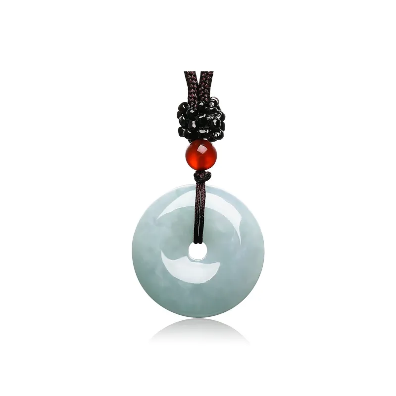 Oriental Jade Glutinous Jade Natural Jadeite Necklace Unisex-0