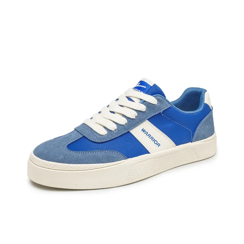 Warrior Anti-Slip And Wear-Resistant Lightweight Low-Top Skateboard Shoes Unisex Royal Blue Beige-1