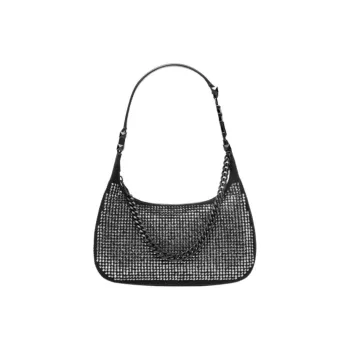 MICHAEL KORS Piper Split Cow Leather With Cow Leather Shoulder Bag Trumpets Women's Black