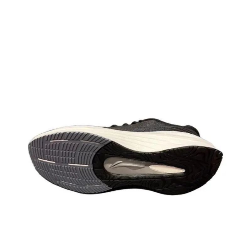 LiNing YueYing 1.0 Cushioned Slip-Resistant Abrasion-Resistant Low-Top Running Shoes Men's Black White-3