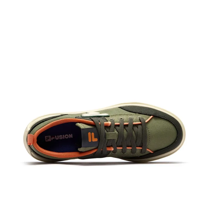 FILA FUSION 50-50 DX II CVS Cushioning Low-Top Skateboard Shoes Men's Olive Green-2