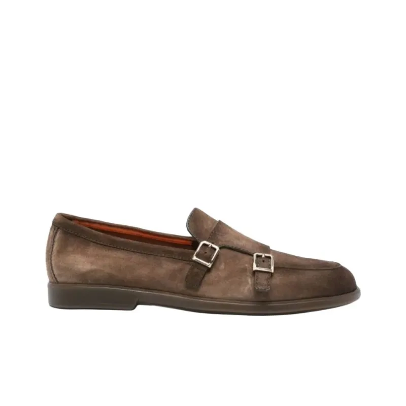 Santoni Buckle Strap Monk Shoes-1