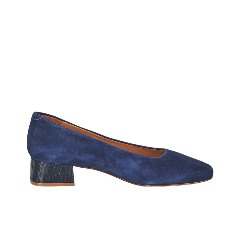 JB MARTIN Tonique Chunky Heel High Heels 4cm Women's Blue-1