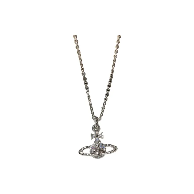 Vivienne Westwood Brass Necklaces Unisex Iridescent Blue-0