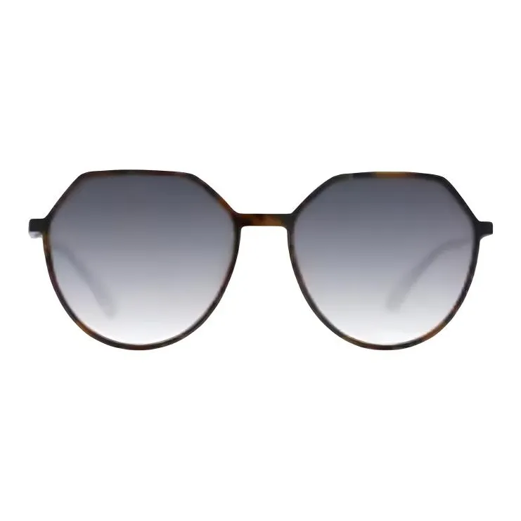 Ana Hickmann Acetate Plastic Irregular Shape Sunglasses Women's Brown-1