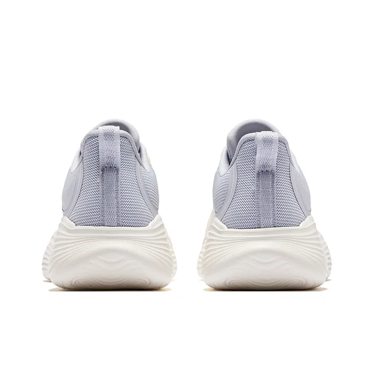 Erke Cushioning Wear-Resistant Low-Top Casual Running Shoes Women's White Purple-4