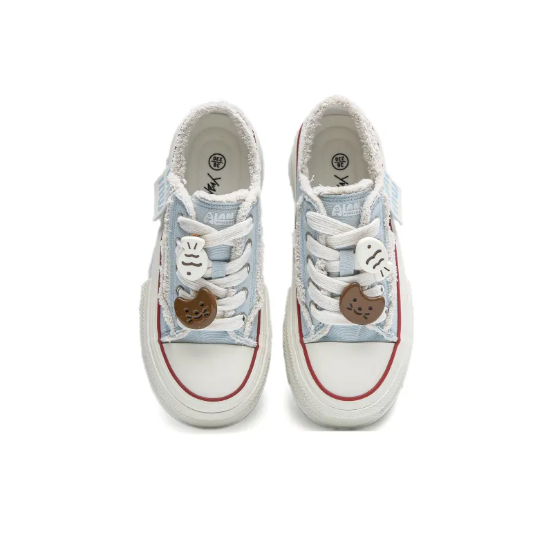Alan Vincent Slip-Resistant Breathable Height Increasing Low-Top Canvas Shoes Women's-10