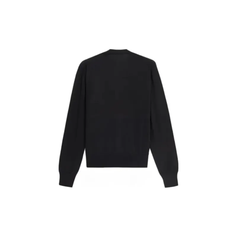 Ami Paris Logo embroidered Wool Cardigan-1