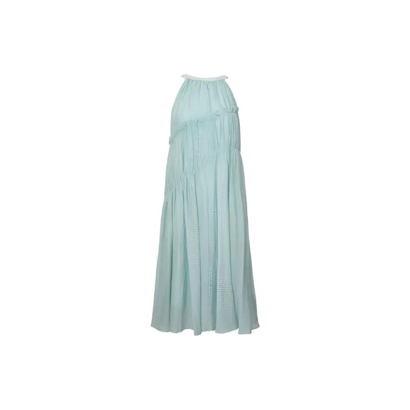 TASTILY Slip Dress Women's Blue Green-1