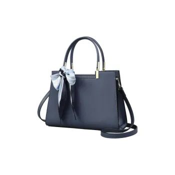 Kevin Cohen Cow Leather With Synthetic Leather Handbag, Shoulder Bag, Crossbody Bag Regular Women's Blue