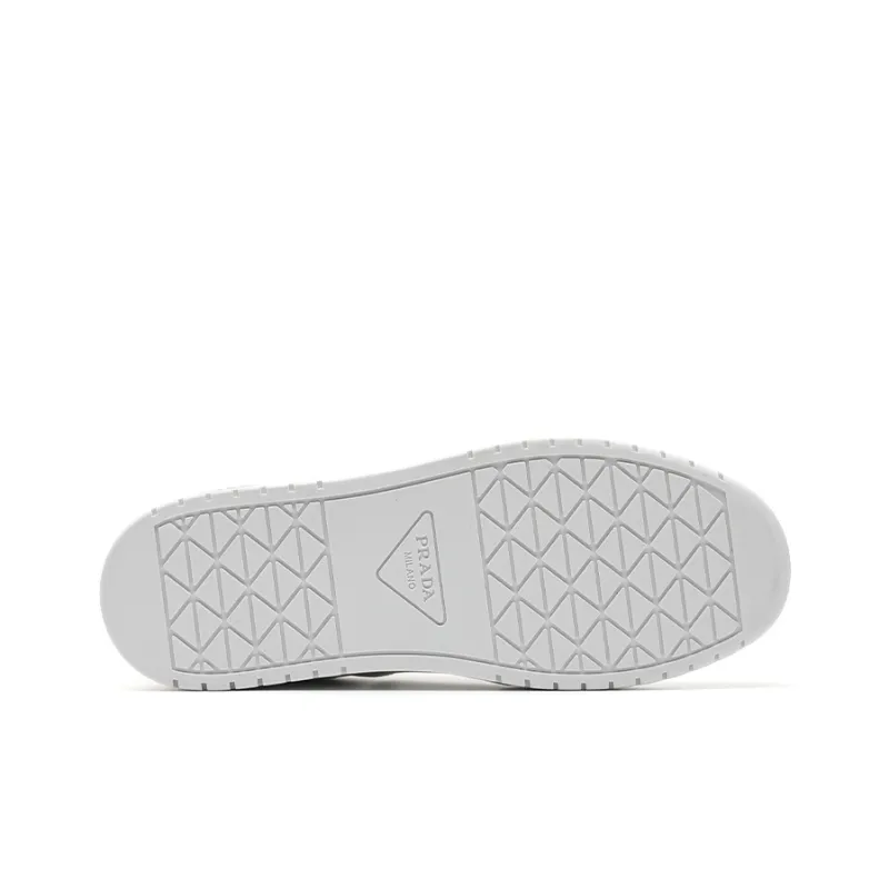 PRADA Low Top Skateboard Shoes Women's White-4