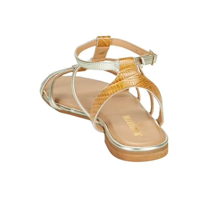 JB MARTIN ALICIA Strap Sandals Women's Gold-5