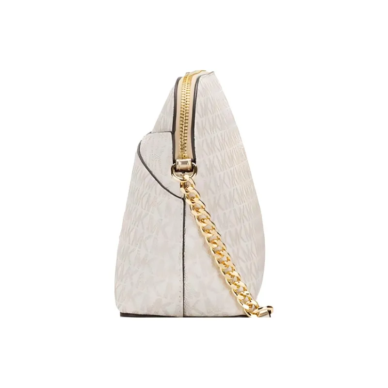 MICHAEL KORS Jet Set Travel Coated Canvas Crossbody Bag Shoulder Bag Medium Size Women's Light Gold-3