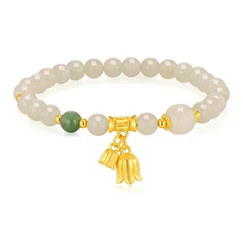CHINA GOLD Bracelets White Jade/Pale Greenish White Jade Women's