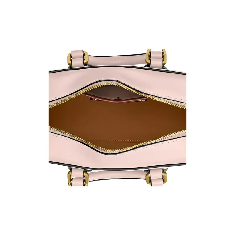 COACH Bowery Tanned Leather Shoulder Bag, Crossbody Bag, Handbag Medium Size Women's Pink-4