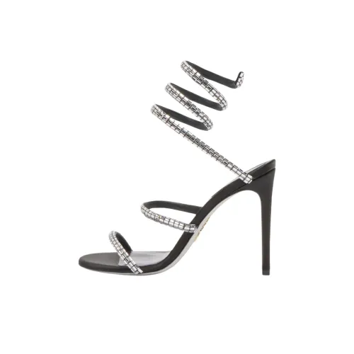 RENE CAOVILLA Cleo Strap Sandals 10.5cm Women's Silver Black