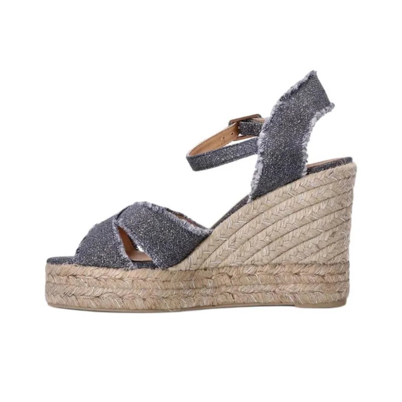 Castañer 100mm Bromelia Metallic Espadrilles Women's-1