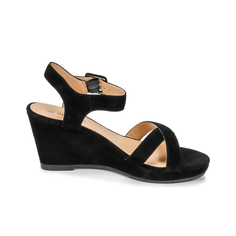 JB MARTIN Querida One Strap Sandals Women's Black-1