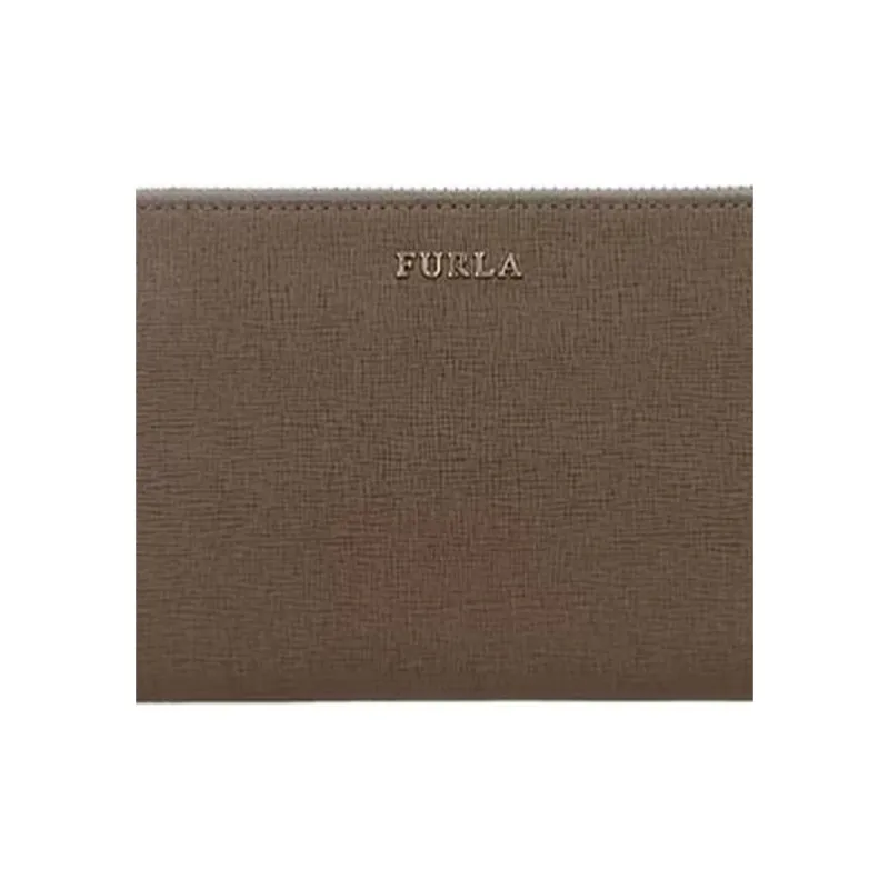 Furla Babylon Leather Wallet Large Size Women's Brown-4